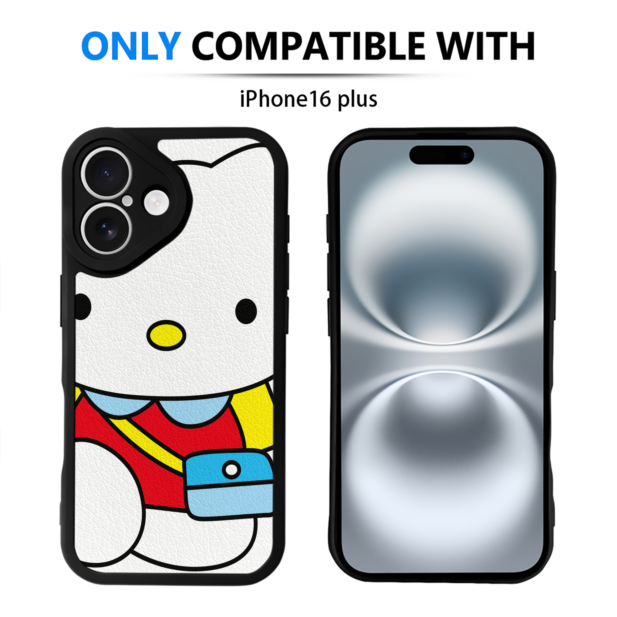 （画像用） Hello Kitty ハローキティ 【iPhone 16シリーズ対応】シリコンスマホケース（レザー調） 材質：シリコン